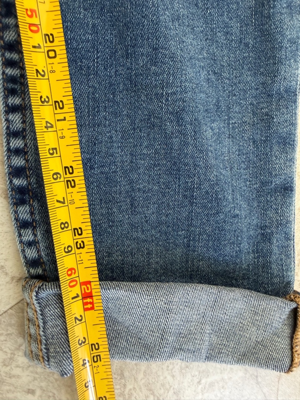 HUDSON BACARA CROP STRAIGHT CUFFED Jeans Denim WOMENS Blue Falls Slim Size 25 - Picture 6 of 8